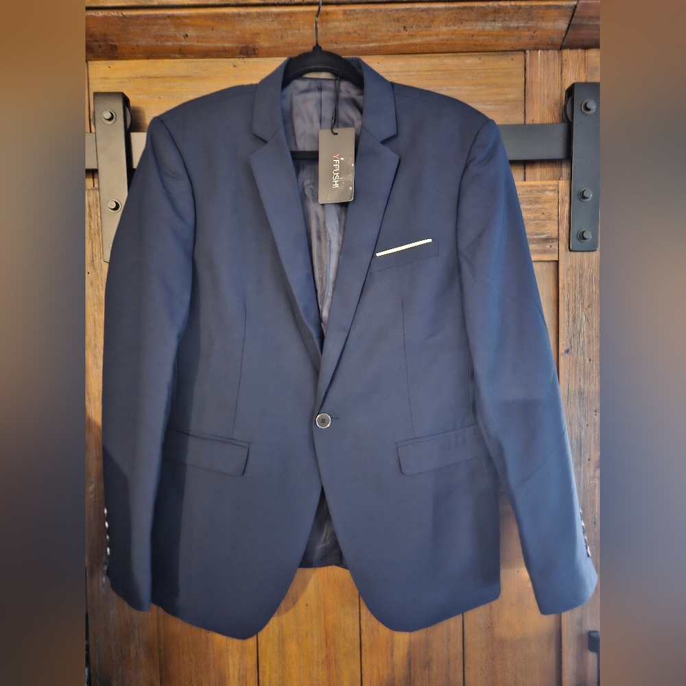 Yffushi Men's Navy Blazer